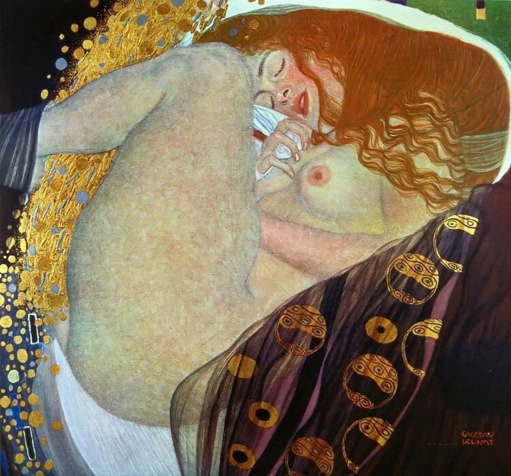 Картина для интерьера &quot;Даная&quot;, художник Климт, Густав Настене.рф