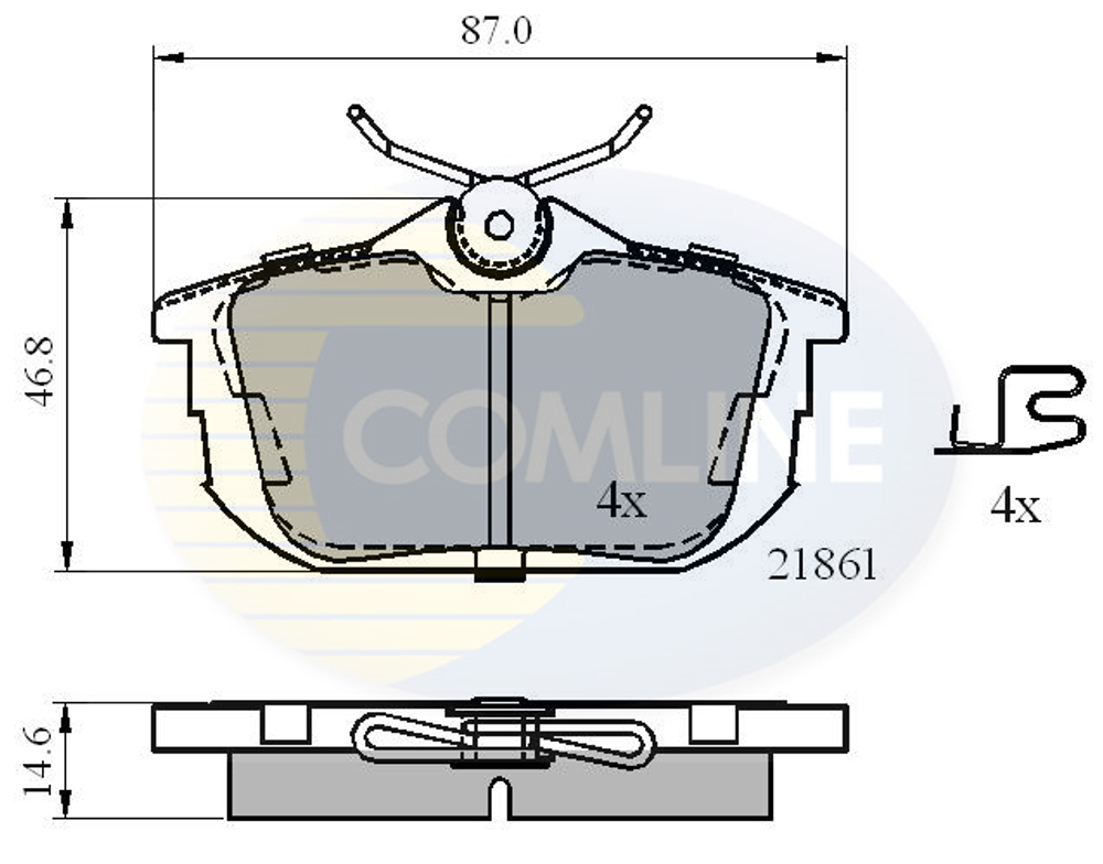 COMLINE - CBP3945-CML - Brake Pad Set, disc brake