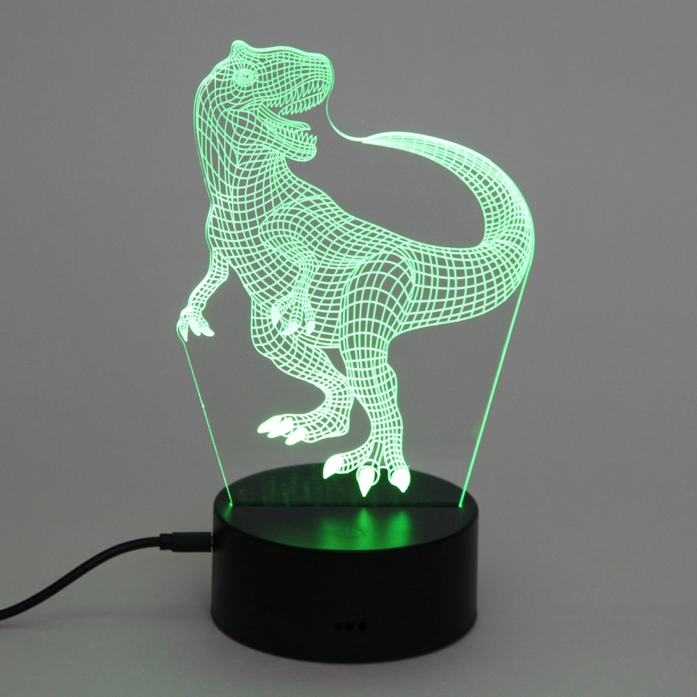 Светильник ночник «3D-Динозавр» на пластиковой подставке, с включателем USB