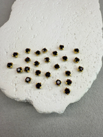 Шатоны 4 мм, Аметист в золоте, 25 шт