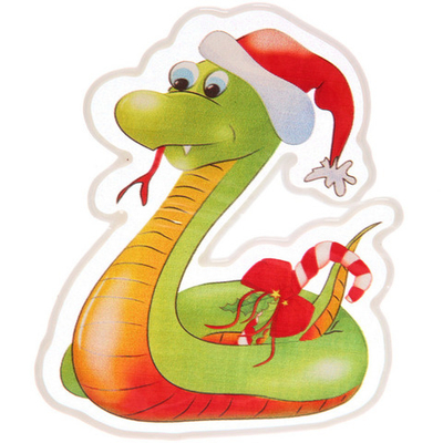 Наклейка на стекло «Красотка змейка» 15*20 см