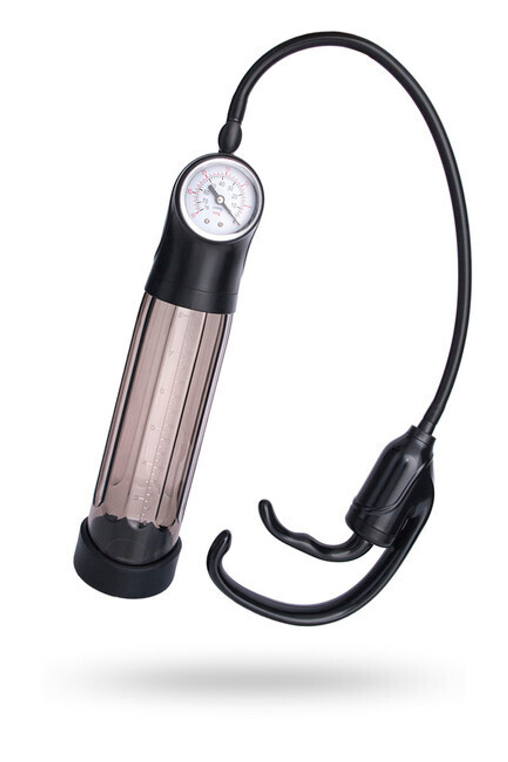 Поршневая вакуумная помпа с манометром Sexus Men Expert (Цвет: прозрачный с черным)