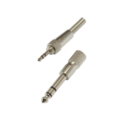 INVOTONE J215SET - Коннектор джек стерео, кабельный, 3.5 мм , с переходником на 6.3 мм., корпус металл