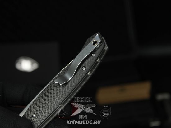 Складной нож REPTILIAN НКВД-03-1 Carbon c клинком из стали D2, рукоять карбон