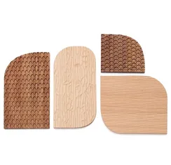 Настенный декор Trivax из 4 частей из древесины акации