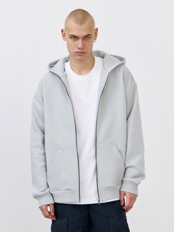 Худи зип с начесом (бетон)