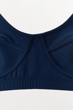 ZARA МЯГКИЙ БРАЛЕТТ СО ШВАМИ, СИНИЙ