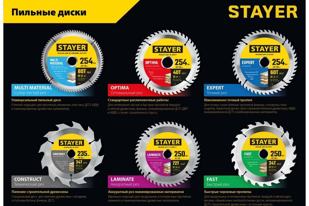 Диск пильный по дереву STAYER Fast 165x20/16 мм; 20T 3680-165-20-20_z01
