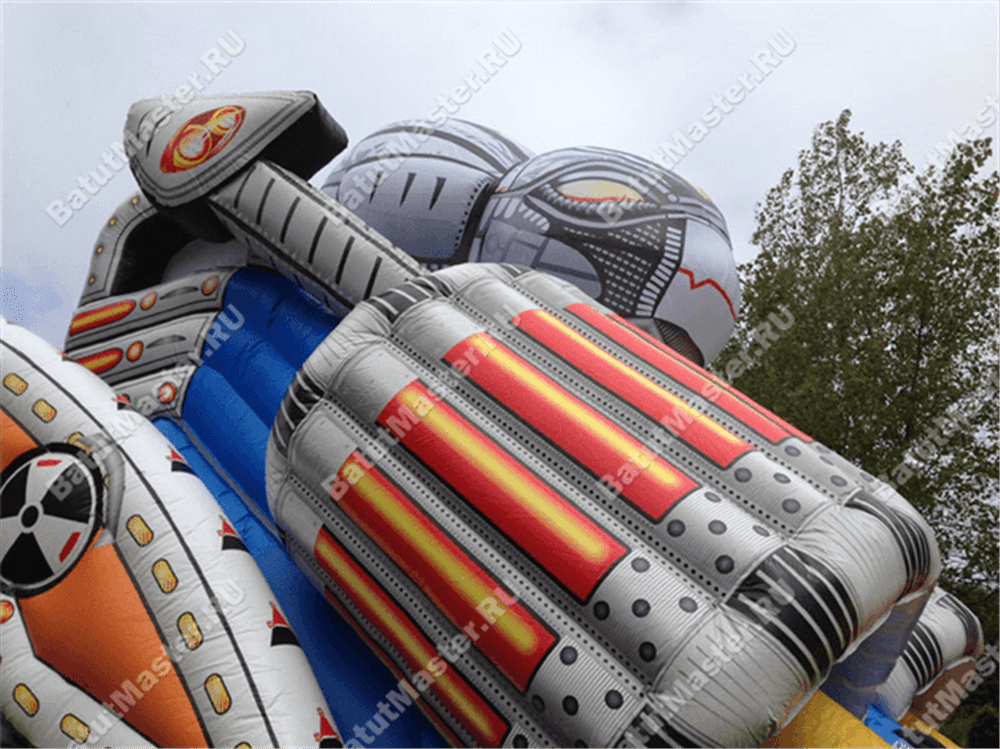Коммерческий надувной батут "Робот" 13.5*7*9 м