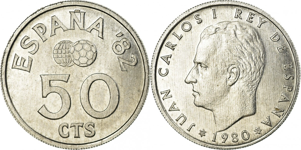 Испания 50 сентимо, 1980 Чемпионат мира по футболу XF