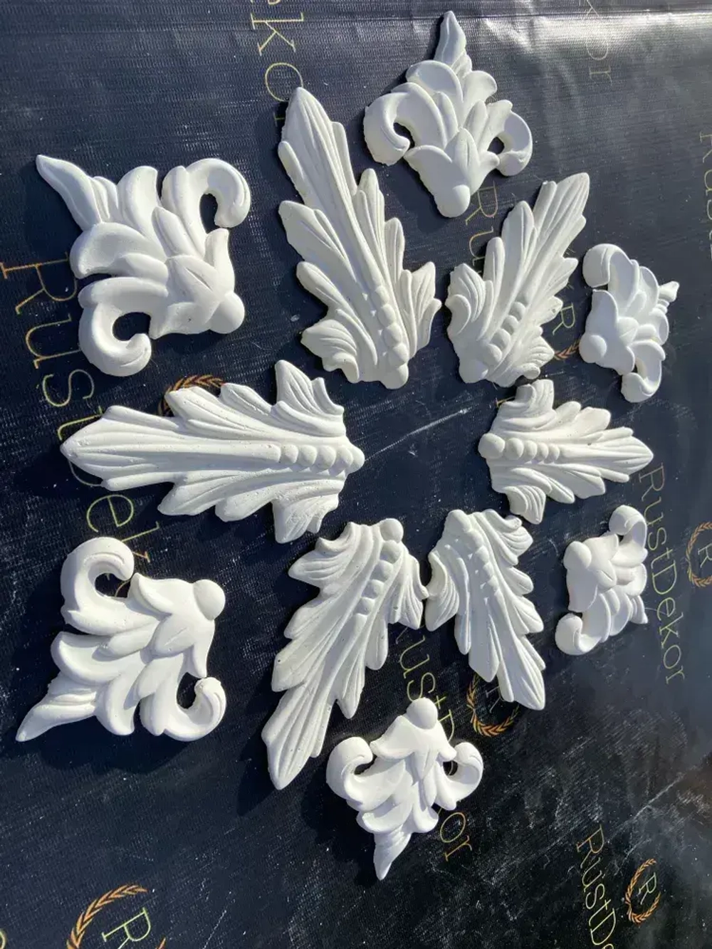 розетка потолочная из гипса наборная 12шт