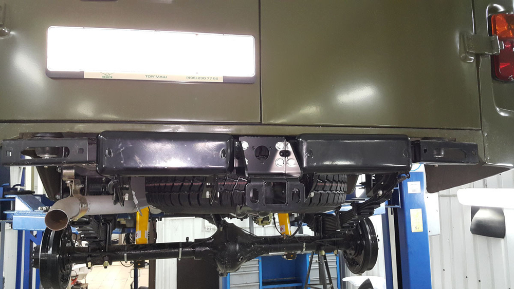 Фаркоп усиленный для УАЗ Буханка под штатный бампер (без шара и переходника) РИФ