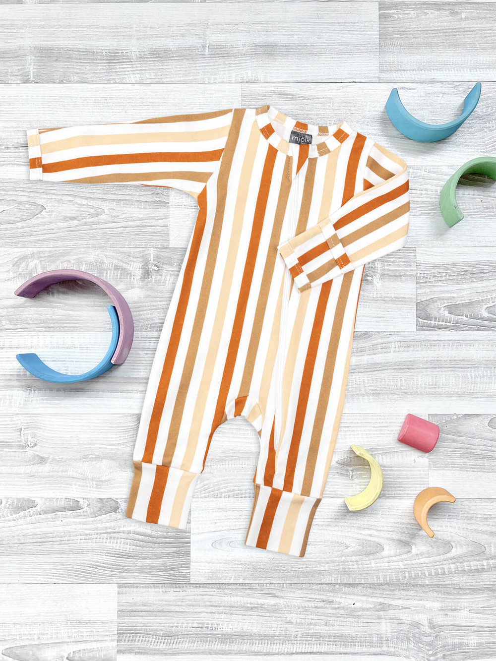 Комбинезон Mjölk Sleep and Play Полоска, на манжетах