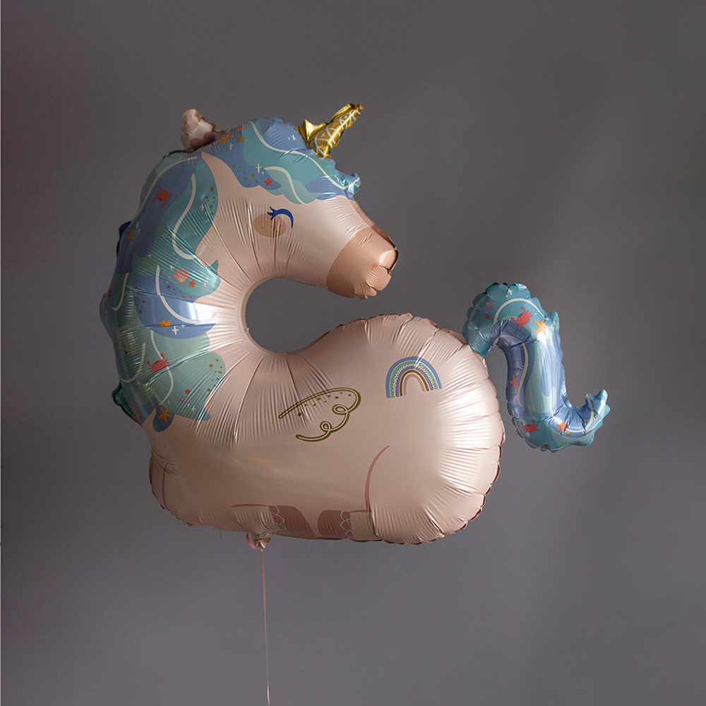 Фольгированный шар-фигура «Морской единорог», 76 см