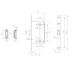 Защелка врезная магнитная MAGNM96WC-50/BL INOX SN-3 матовый никель (блистер)