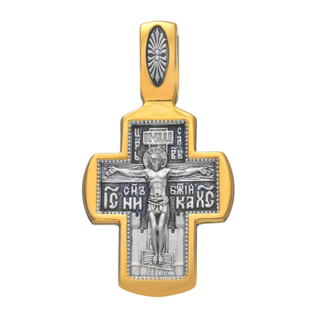 Крест из серебра/Позолота/Ангел-Хранитель