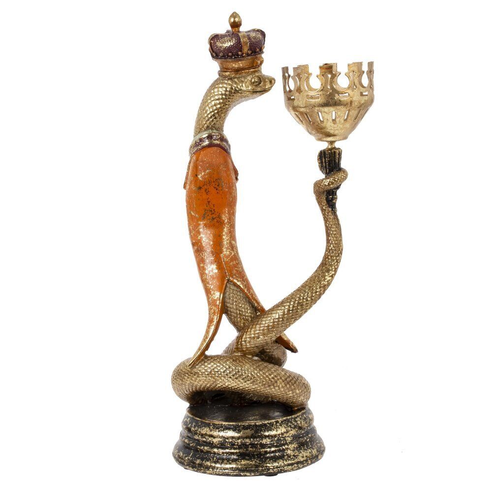 GAEM Подсвечник "Змея", D свечи 5 см, L13 W10,5 H30 см