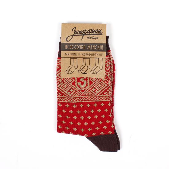 Носки ЗАПОРОЖЕЦ Крестики женские(Красный (Красный)