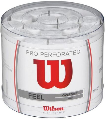 Намотки теннисные Wilson Pro Overgrip Perforated 60P - white
