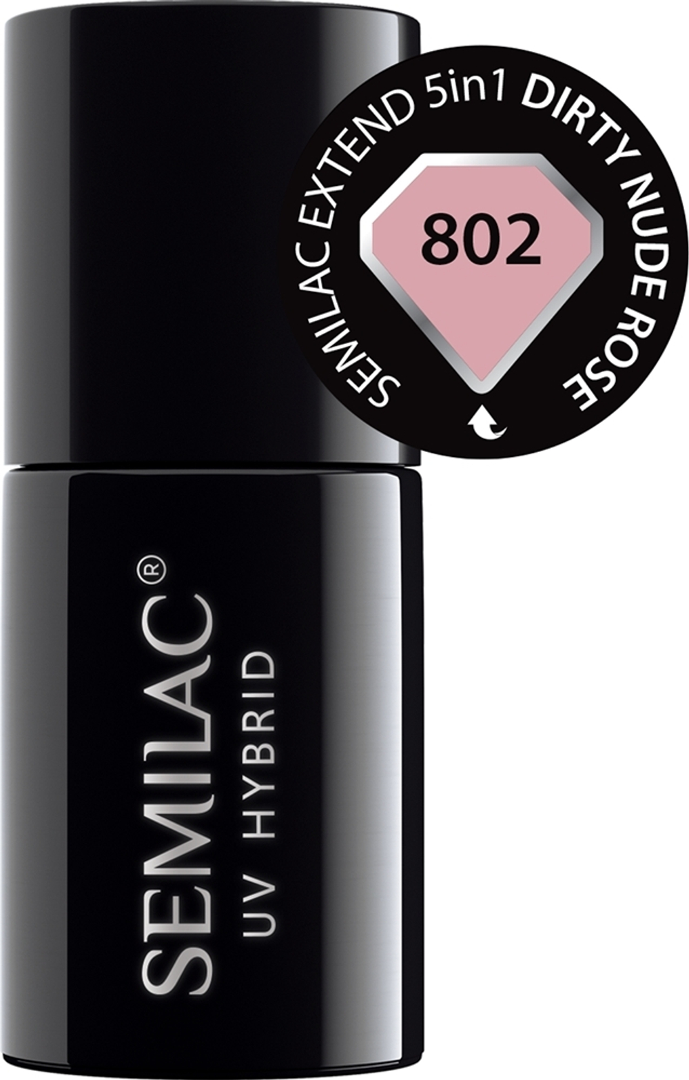 Semilac UV Hybrid Extend 5in1 - гибридный лак для ногтей, 7 ml