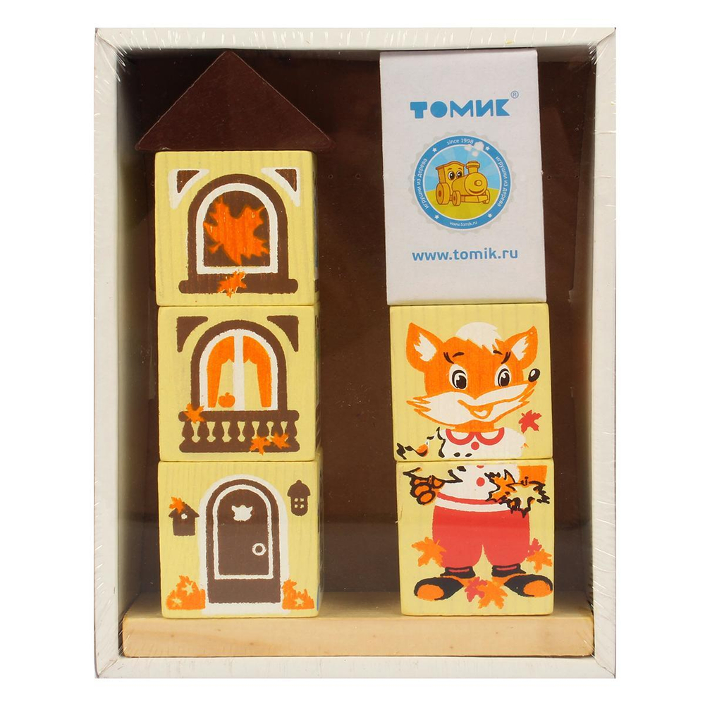 Кубики на палочке "Лисенок" 7 шт (Томик)