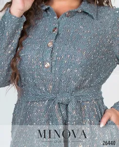 Платье 329-1-серый Minova