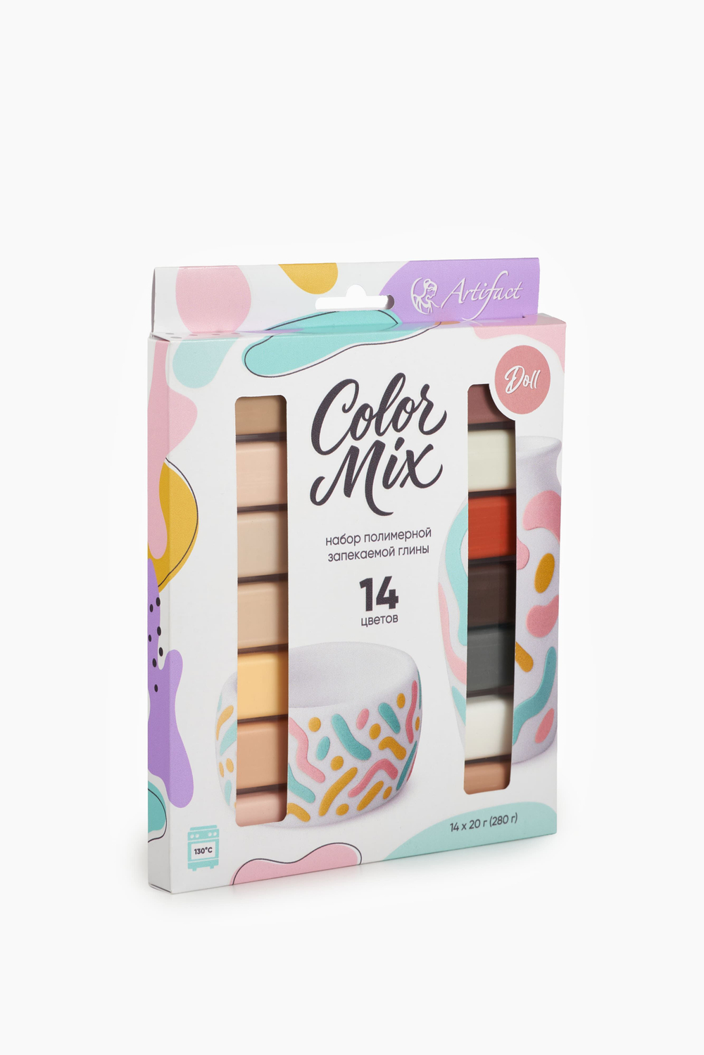 Набор пластики "Артефакт. Color Mix" 14цв., 280гр. doll