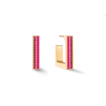Серьги пусеты Coeur de Lion Pink-Gold 0133/21-0416