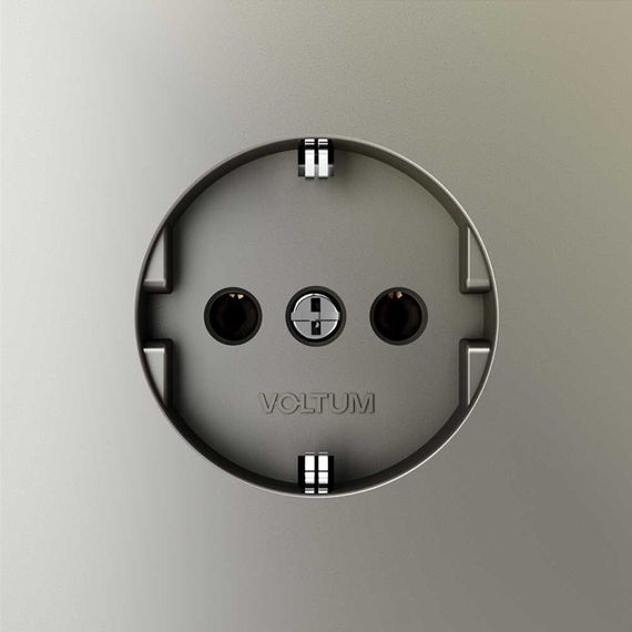 Розетка встраиваемая Voltum S70 с заземлением 16А, (шелк) VLS040104