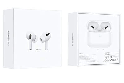 Bluetooth - гарнитура Borofone BW27, TWS вакуумные, BT5.3, 30/300mAh White