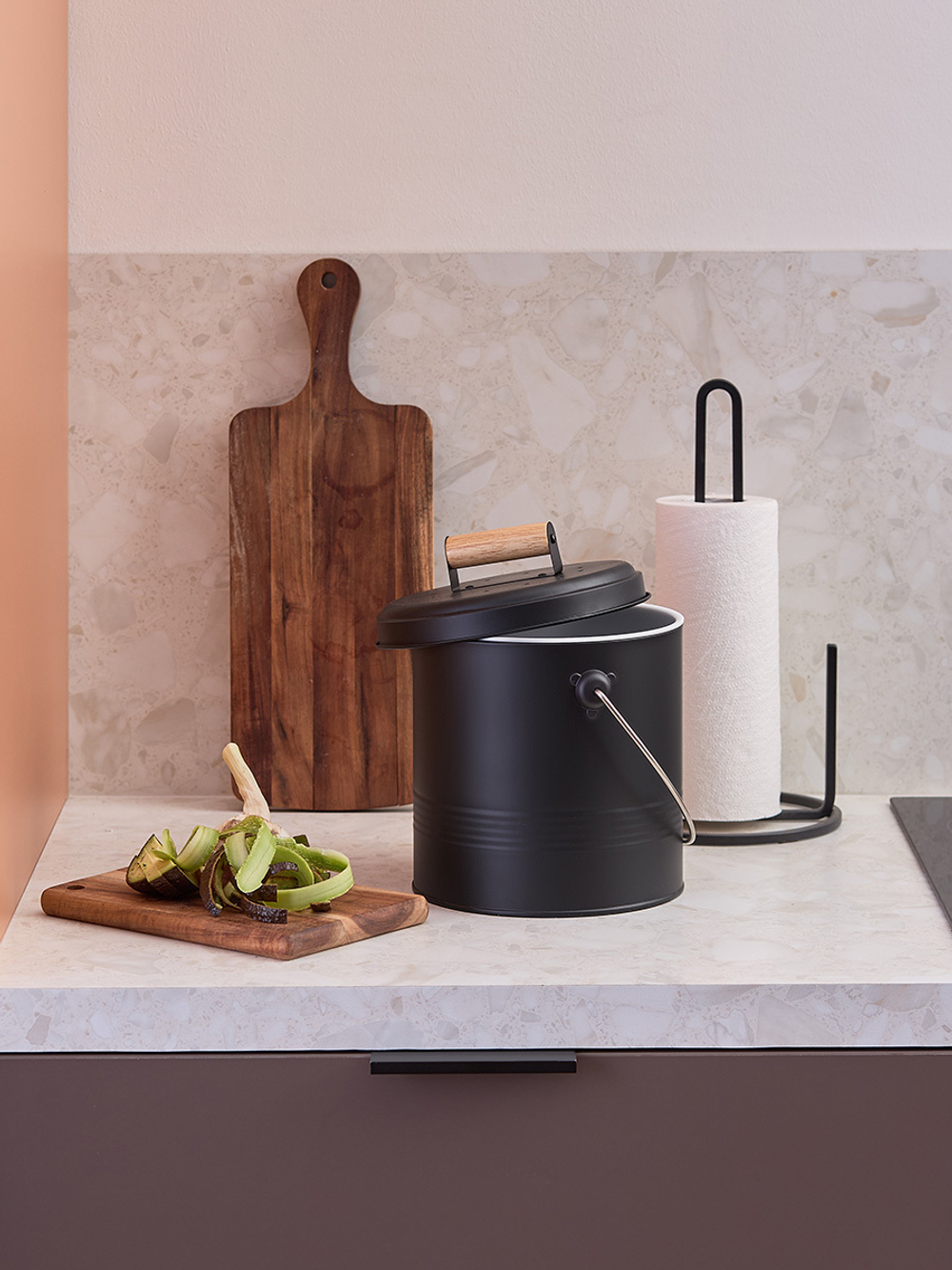 Контейнер для пищевых отходов с фильтром irmel, 3,5 л, графит