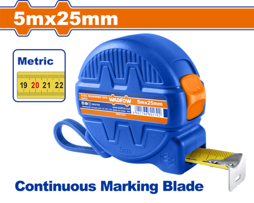 Рулетка 5м х 25мм (12/96) WADFOW WMT4331