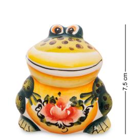 ГЛ- 506 Фигурка «Лягушка» цв. (Гжельский фарфор)