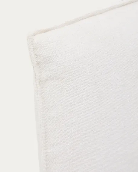 Кровать Jaira из белого шенилла со съемным чехлом для матраса 160x200 см