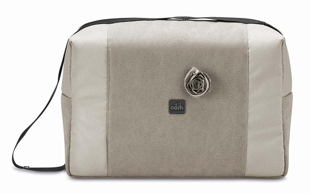 Детская коляска 3 в 1 CAM Dinamico UP Smart 989 бежевый с аппликацией