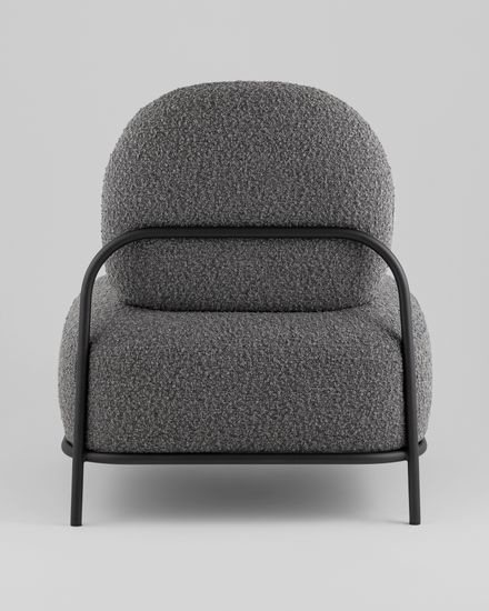 Кресло Стоун new ткань букле тёмно-серый