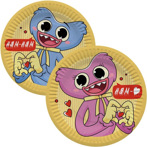 Тарелки 18 см 6шт Зубастики хаги ваги