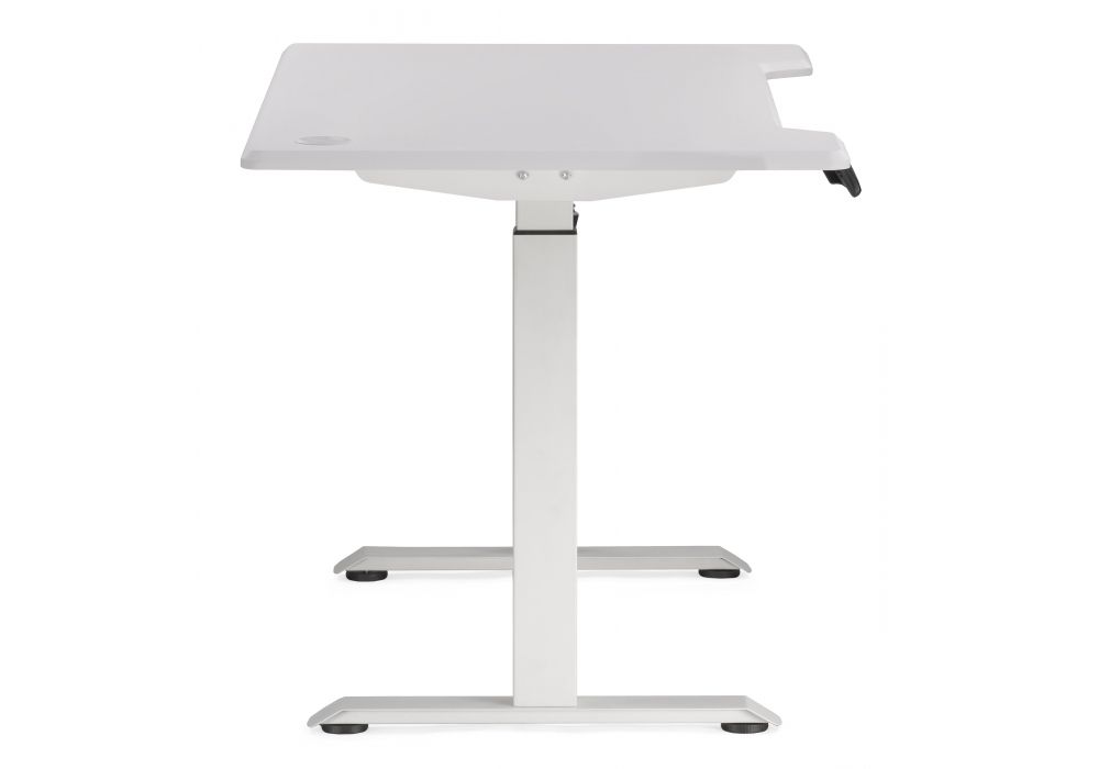 Компьютерный стол Маркос с механизмом подъема 120х75х75 белый / шагрень белая