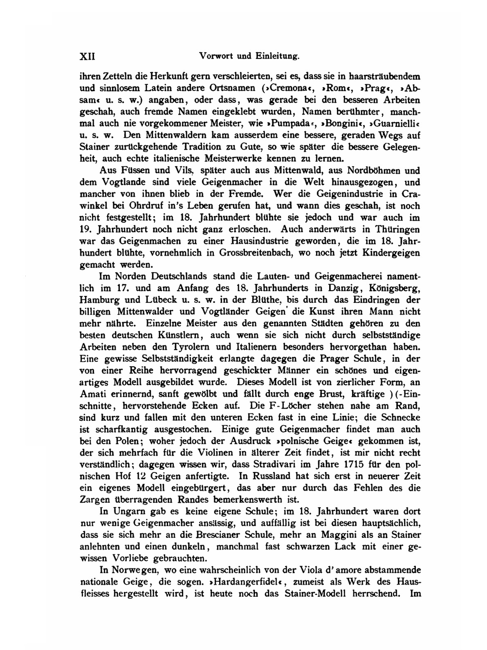 Die Geigen- Und Lautenmacher. Vom Mittelalter Bis Zur Gegenwart | W.L. Lütgendorff