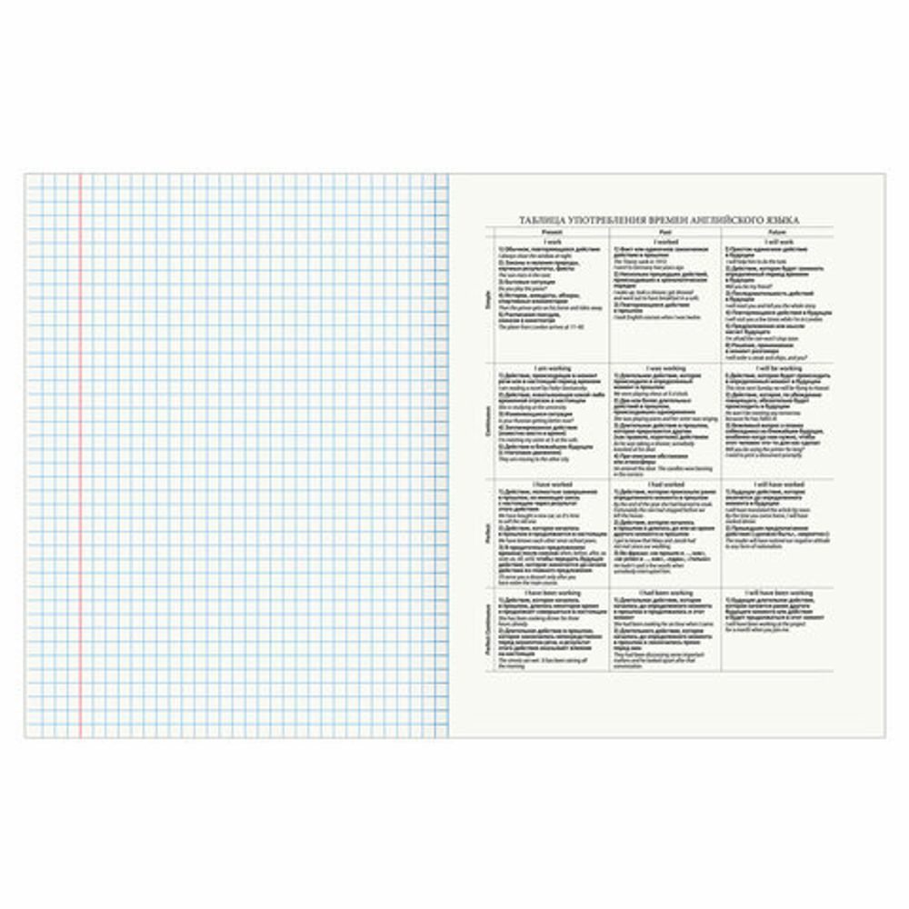 Тетрадь предметная "КЛАССИКА SCIENCE" 48 л., обложка картон, АНГЛИЙСКИЙ ЯЗЫК, клетка, подсказ, BRAUBERG, 404808