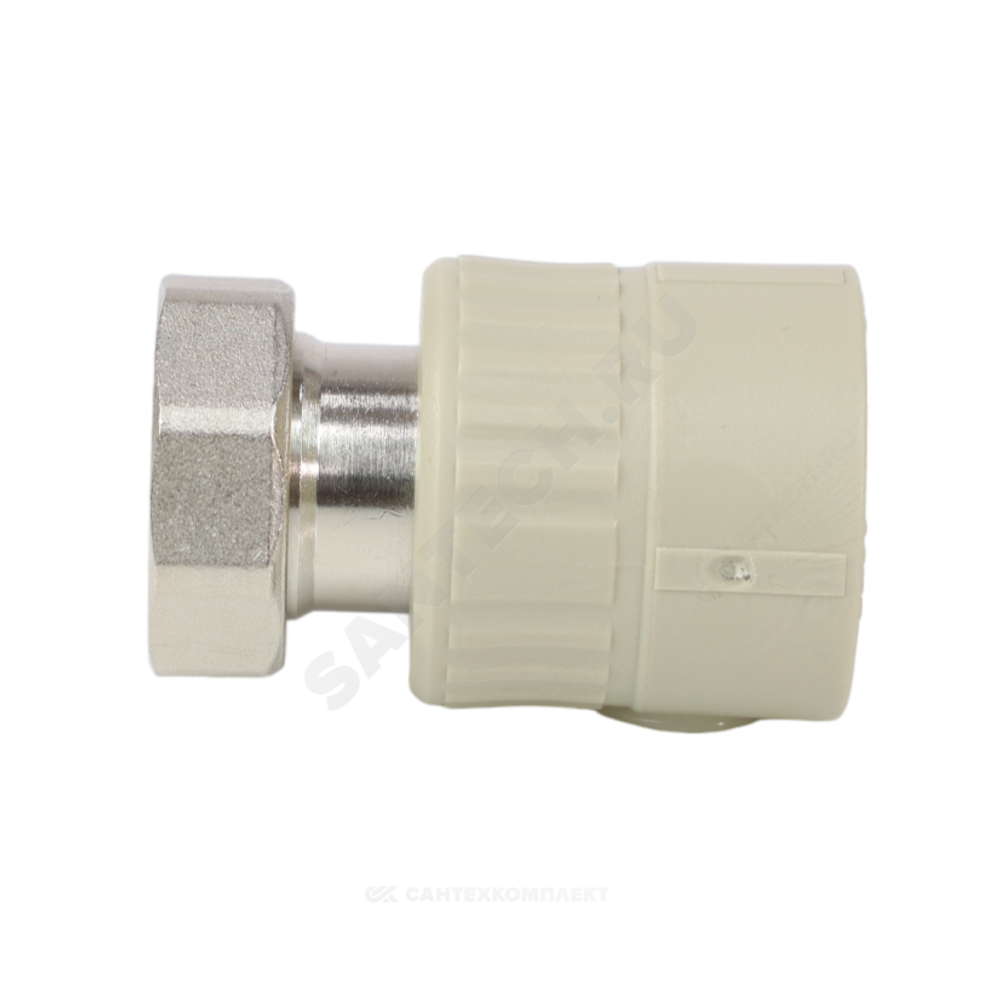 Муфта PP-R комбинированная серая Дн 32х1" с накидной гайкой VALFEX 10139332Г
