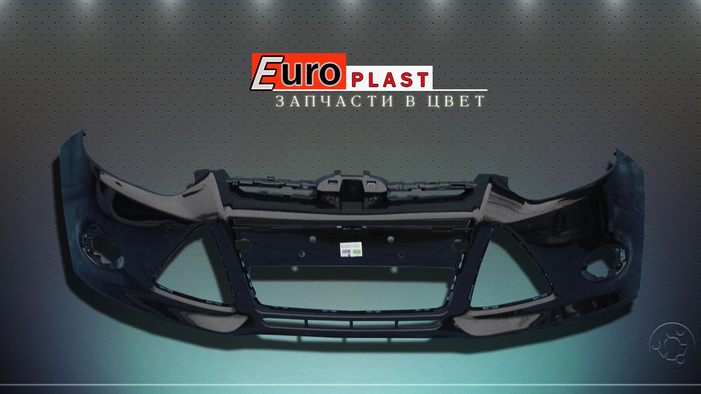 Передний бампер черный для Ford Focus 3 2011-2014 JAYC Panther Black (JAYC) Черная Пантера (черный)