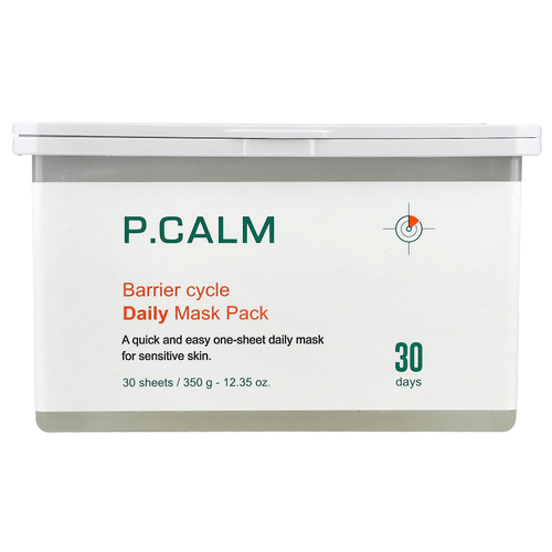 P.CALM, Ежедневная косметическая маска с барьерным циклом, 30 шт., 350 г (12,35 унции)