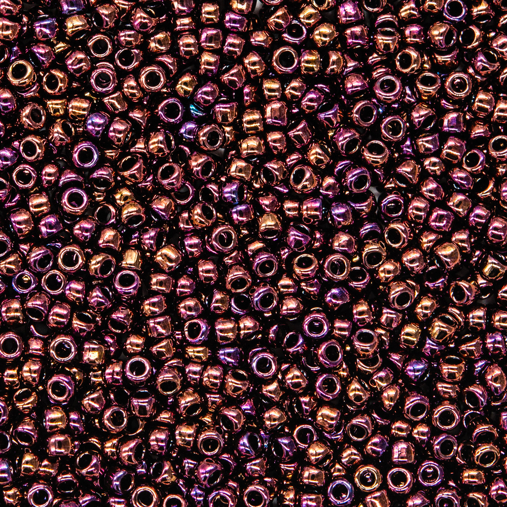 Японский бисер TOHO Round 15/0 (№502), металлизированный, непрозрачный глянцевый