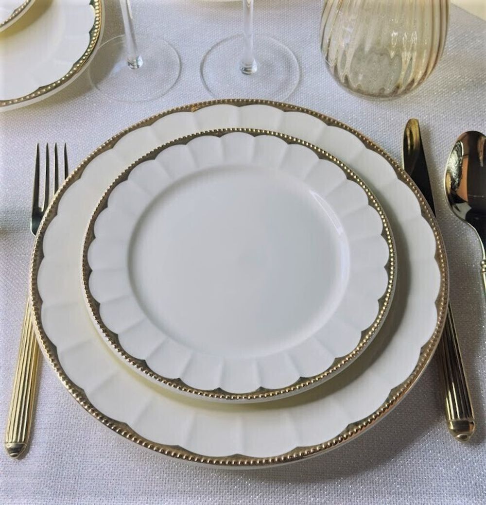 Lenardi 205-931 Набор из 6 тарелок 20,5см ИМПЕРИАЛ ЗОЛОТО в под.уп.(х12)Фарфор