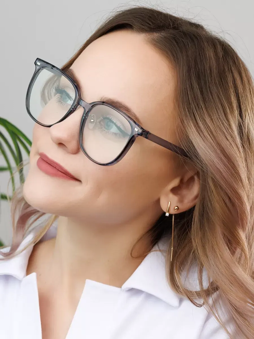 Очки для компьютера имиджевые защитные прозрачные нулевки