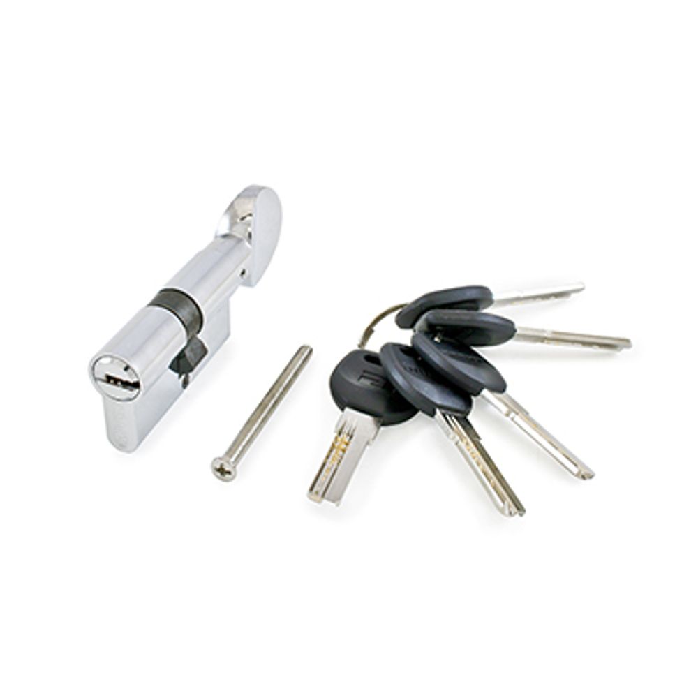 Механизм цилиндровый АЛЛЮР HD F.G 60-5K СР хром/перф.кл/верт (25*10*25) /7810
