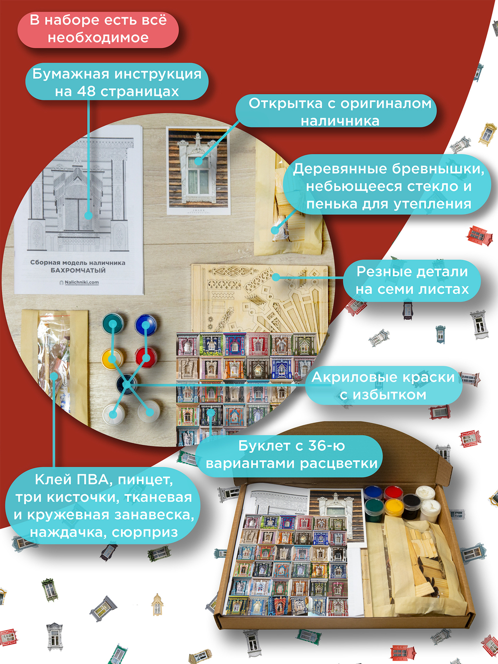 Сборная модель наличника «Бахромчатый»