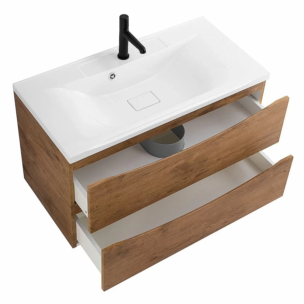 Тумба с раковиной Belbagno MARINO 80 2C-SO/BB800/450-LV-MR-PR Rovere Nature