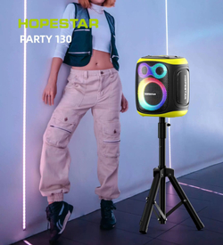 Портативная Колонка Hopestar Party 130 с двумя беспроводными микрофонами